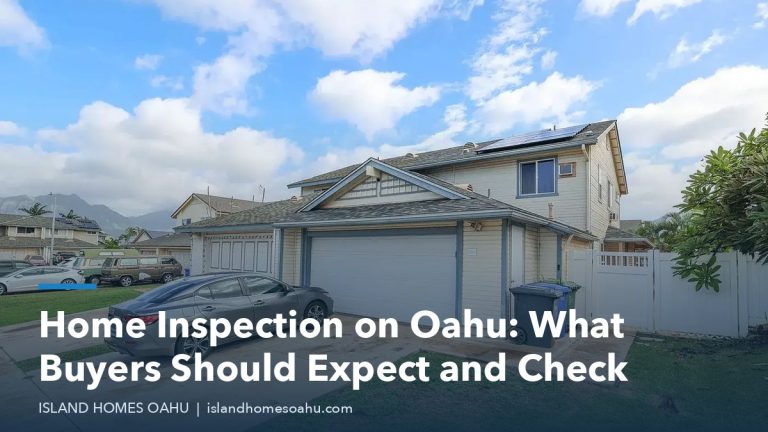 Two story home with rooftop solar in Sea Country, Oahu, the kind of house a home inspection on Oahu covers from roof to plumbing